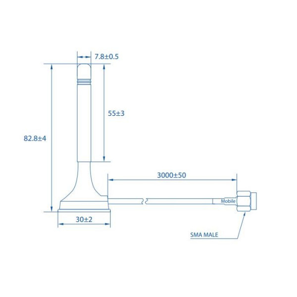 TELTONIKA mobile magnetic sma antenna