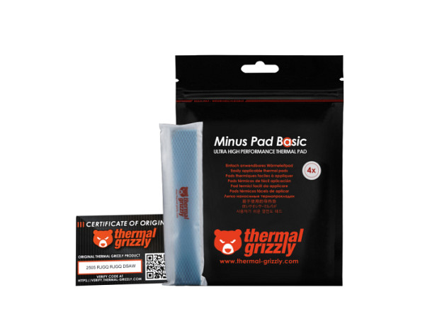 Termična blazinica Thermal Grizzly Minus Pad Basic, 120x20x1 mm, 4 kosi