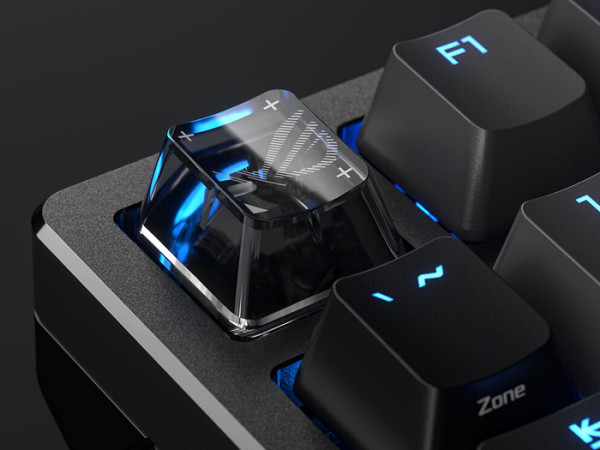 Tipkovnica ASUS ROG Azoth 96 HE Wireless, ROG HFX V2 Analog, PBT, OLED, RGB, USB, US