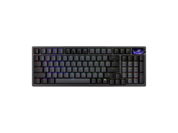 Tipkovnica ASUS ROG Azoth 96 HE Wireless, ROG HFX V2 Analog, PBT, OLED, RGB, USB, US