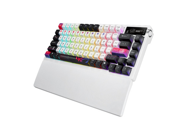 Tipkovnica ASUS ROG Azoth X Wireless, ROG NX Snow V2, OLED, RGB, USB, US