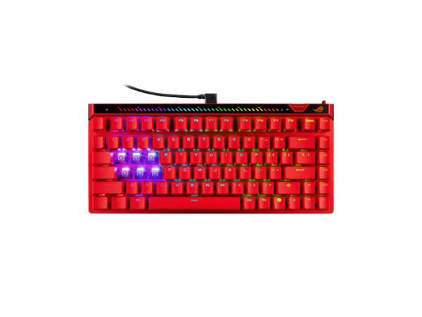 Tipkovnica ASUS ROG Falchion Ace 75HE, ROG HFX V2 Mag Analog, RGB, lava red, US