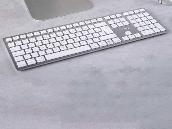 Tipkovnica Cherry KW 9100 Slim for Mac, srebrna, USB-C, UK-SLO g.