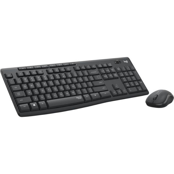 Tipkovnica in miška Logitech MK295 Silent Wireless Combo, grafitna barva, SLO