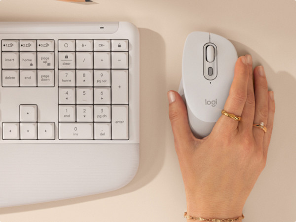 Tipkovnica in miška Logitech Signature Comfort Plus MK880, bela, SLO g.
