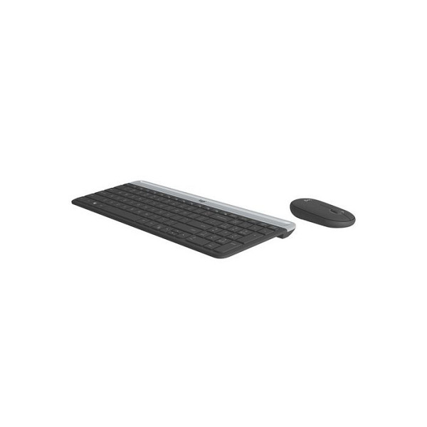 LOGITECH MK470 Slim Combo brezžična grafitna tipkovnica + miška