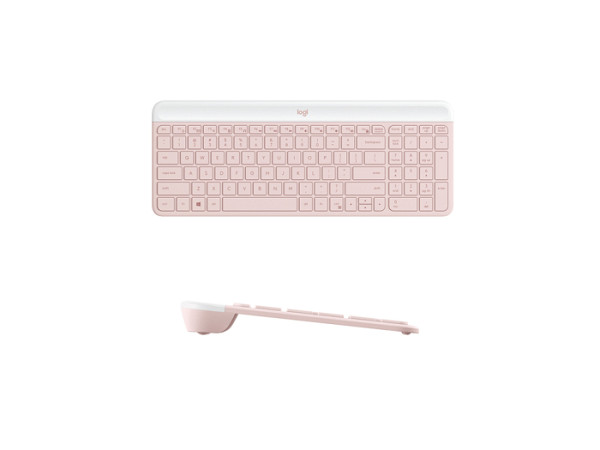 Tipkovnica in miška Logitech Slim Wireless Combo MK470, roza, SLO g.