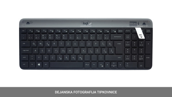 LOGITECH MK470 Slim Combo brezžična grafitna tipkovnica + miška