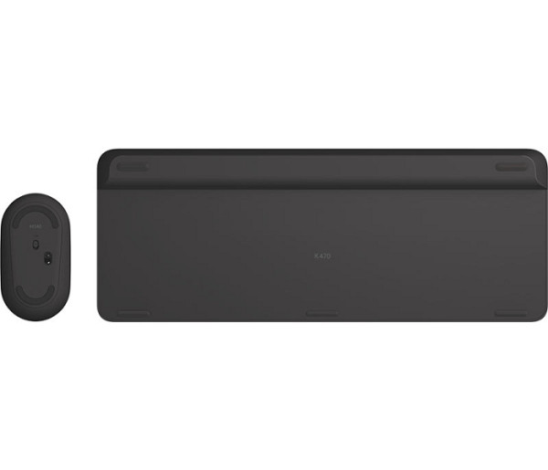 LOGITECH MK470 Slim Combo brezžična grafitna tipkovnica + miška