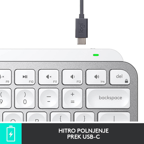 LOGITECH MX Keys Mini Bluetooth Illuminated Keyboard - PALE GREY - SLO-g