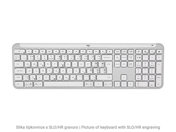 Tipkovnica Logitech Signature Slim K950, bela, SLO g.