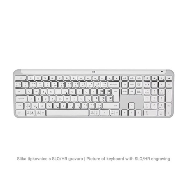 Tipkovnica Logitech Signature Slim K950, bela, SLO g.