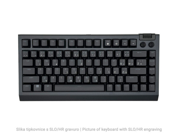 Tipkovnica Razer BlackWidow V4 75%, črna, US SLO g.