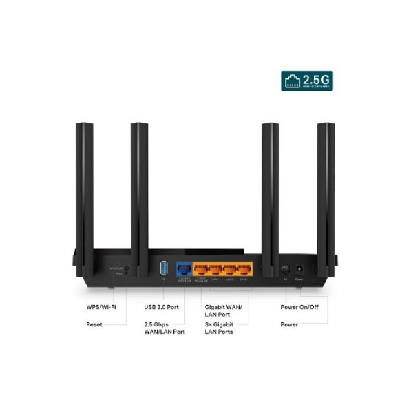 TP-LINK Archer AX55 Pro AX3000 Multi-Gigabit Dual Band WiFi 6 2.5Gbps brezžični usmerjevalnik-router / dostopna točka
