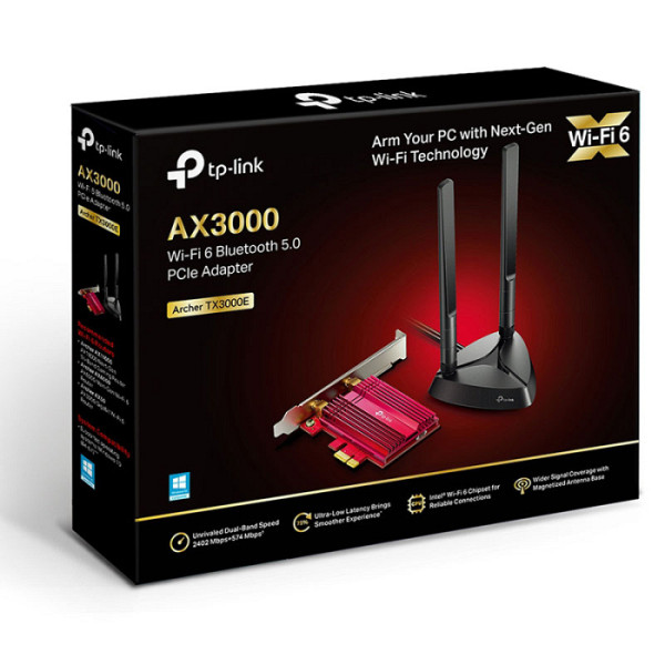 TP-LINK AX3000 Wi-Fi 6 Bluetooth 5.2 PCIe Adapter