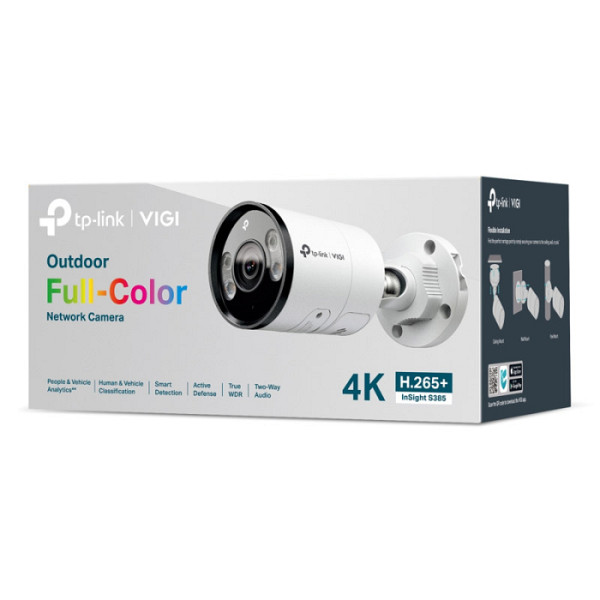 TP-LINK InSight S385 4mm Full-Color IR dnevna/nočna 8MP LAN 3840x2160 zunanja nadzorna kamera
