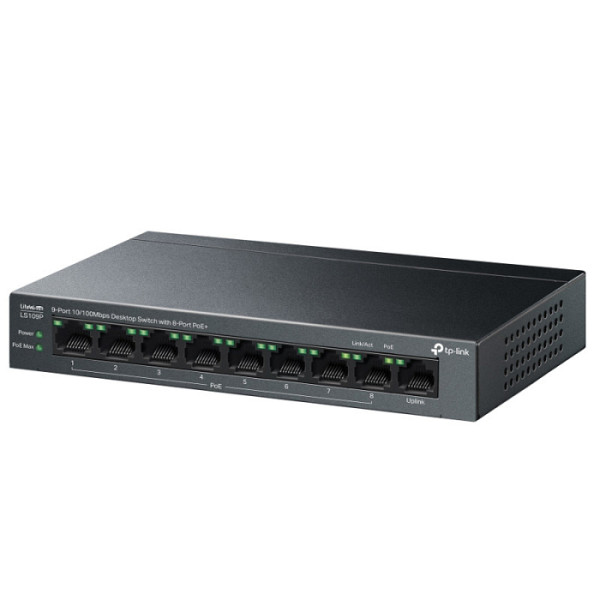 TP-LINK LS109P 9-Port 10/100Mbps (8x PoE+) RJ45 mrežno stikalo switch