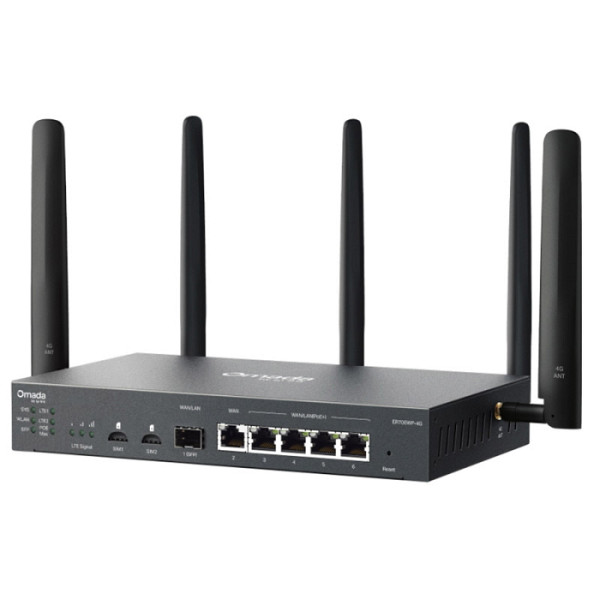 TP-LINK Omada ER706WP-4G AX3000 Gigabit VPN 4-port PoE+ usmerjevalnik router