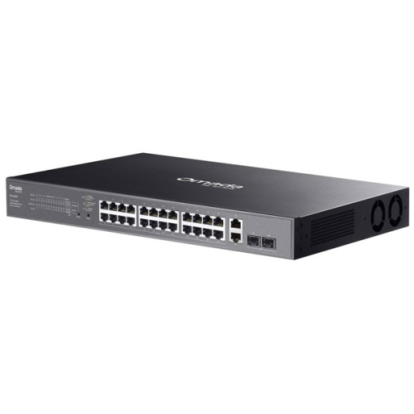 TP-LINK Omada ES228GMP 28-port 26x Gigabit RJ45 24x PoE+ 2x Gigabit SFP Easy managed mrežno stikalo switch
