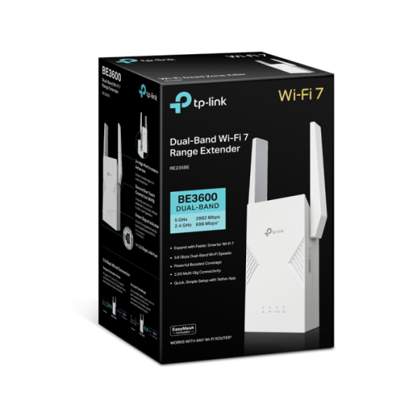 TP-LINK RE235BE BE3600 Wi-Fi7 2.5G ojačevalec extender