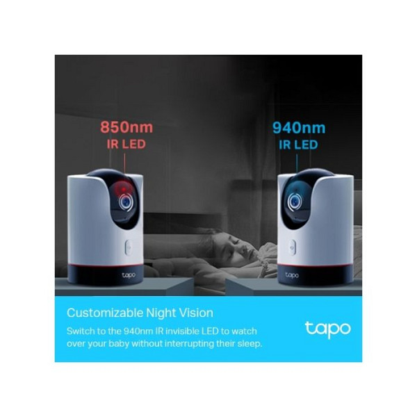 TP-LINK Tapo C225 4MP 2K QHD 360° WiFi bela notranja nadzorna kamera