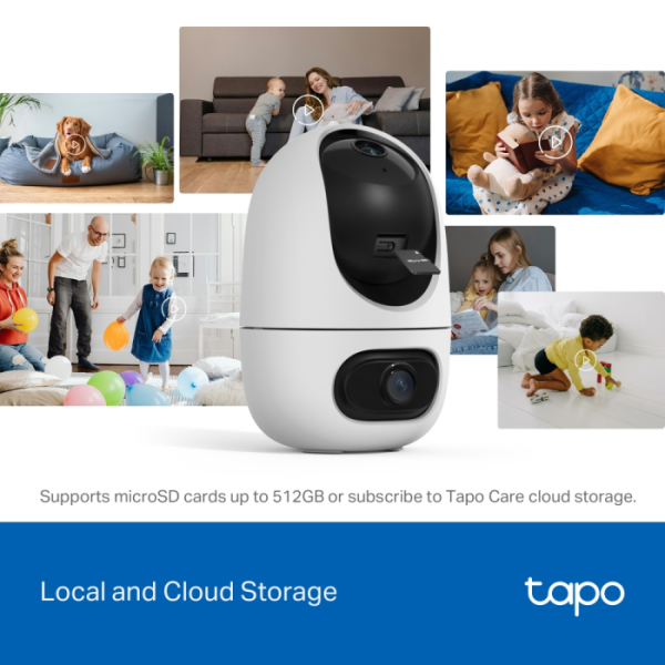 TP-LINK Tapo C245D Dual Lens 3MP 2K QHD 360° WiFi bela notranja nadzorna kamera
