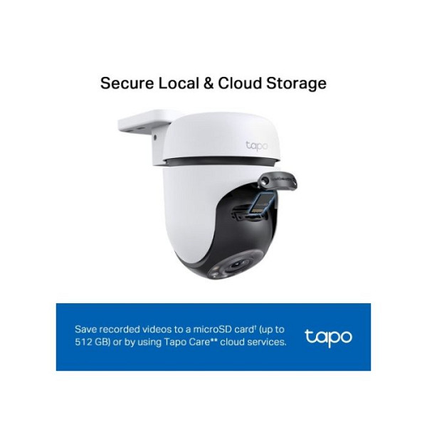 TP-LINK Tapo C510W 3MP 2K IP65 360° WiFi bela zunanja nadzorna kamera