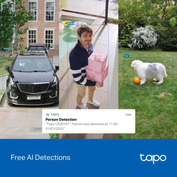 TP-LINK Tapo C630 KIT 5MP 3K WiFi  zunanja brezžična baterijska solarni panel bela nadzorna kamera