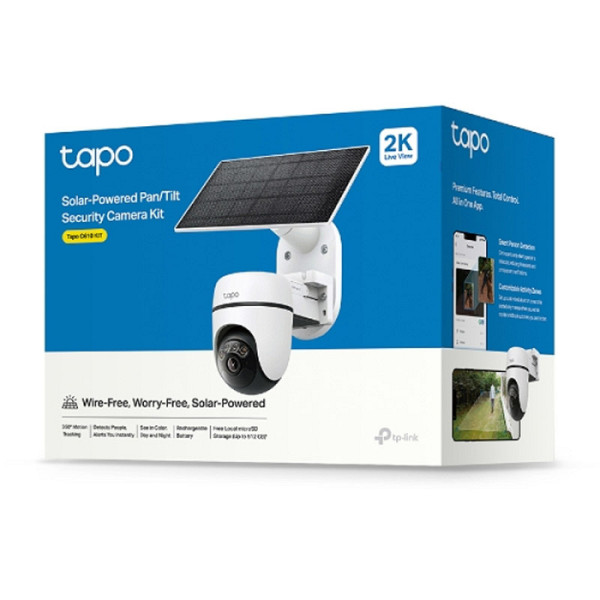 TP-LINK Tapo C630 KIT 5MP 3K WiFi  zunanja brezžična baterijska solarni panel bela nadzorna kamera