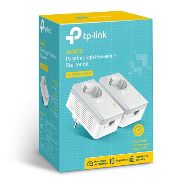 TP-LINK TL-PA4010PKIT AV600 powerline z vtičnico starter kit adapter