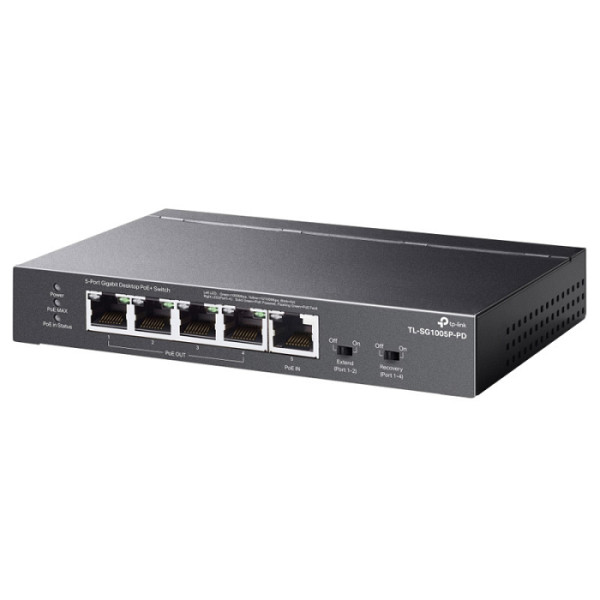 TP-LINK TL-SG1005P-PD 5-port Gigabit (4xPoE+ 1x PoE++) RJ45 mrežno stikalo switch