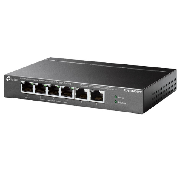 TP-LINK TL-SG1006PP 6-port Gigabit PoE+ 1xPoE++ Unmanaged mrežno stikalo switch