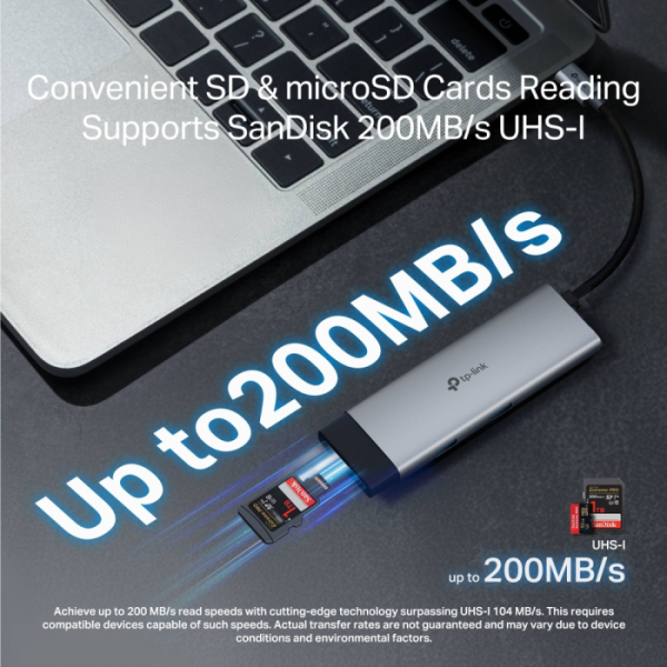 TP-LINK UH7020C 7-v-1 USB-C HUB priklopna postaja z 4K HDMI in 100 W Power Delivery