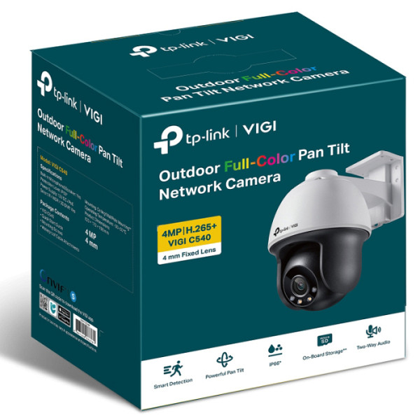 TP-LINK VIGI 4MP zunanja Full-Color Pan Tilt mrežna kamera (do 2560X1440 H.265+ 30fps)