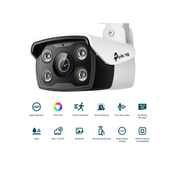 TP-LINK VIGI C340 2.8mm dnevna/nočna 4MP LAN QHD bela zunanja nadzorna kamera
