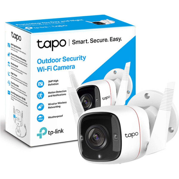 TP-LINK Tapo C310P2 3MP UHD dnevna/nočna IP66 WiFi bela zunanja nadzorna kamera 2 kom