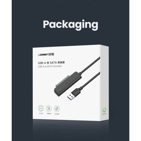 Ugreen adapter HDD SSD 2.5 SATA III 3.0 - USB 3.2 Gen 1 (USB 5 Gbps)
