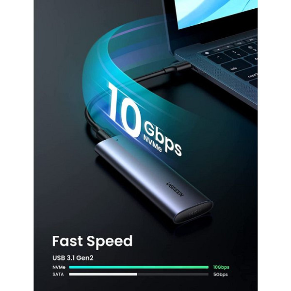 Ugreen M.2 NVMe SSD USB B-Key & M+B Key ohišje za disk