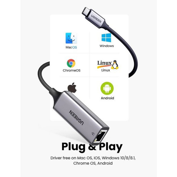 Ugreen USB-C 10/100/1000 mrežna kartica - box