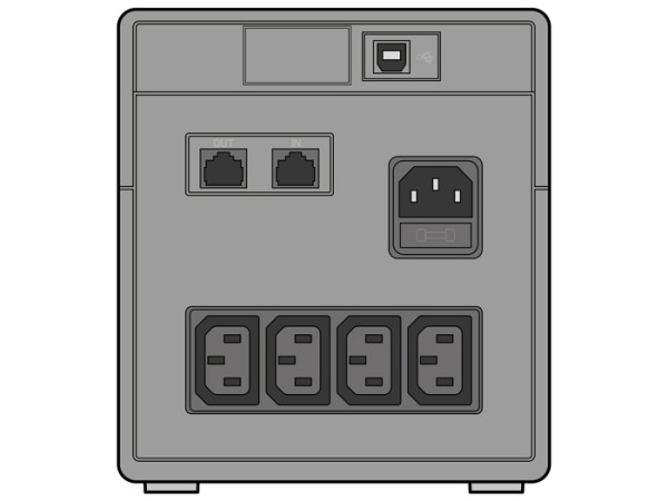 UPS SOCOMEC NeTYS PR MT 1000VA, 700W, Line-interactive, sinusni izhodni signal, USB, LCD