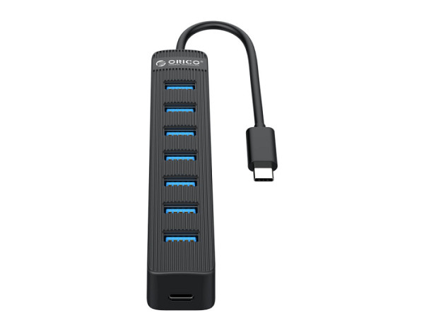 USB-C hub s 7 vhodi, USB 3.0, 0,15m, črn, ORICO TWC3-7A