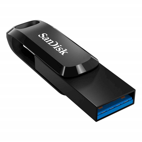 SanDisk 256GB Ultra Dual Drive Go USB-C/A 3.2 USB ključ (črn)