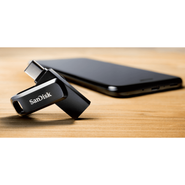 SanDisk 256GB Ultra Dual Drive Go USB-C/A 3.2 USB ključ (črn)
