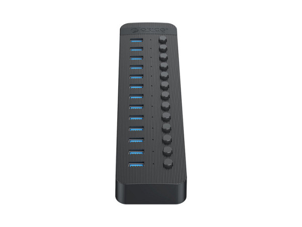 USB hub s 13 vhodi, USB 3.0, s stikali, zunanje napajanje, črn, ORICO CT2U3-13AB