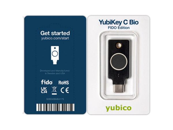 Varnostni ključ Yubico YubiKey C Bio, FIDO Edition, USB-C