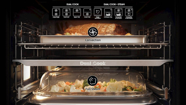 Vgr. pečica Samsung NV7B6795JAK/U3, Dual Cook Flex in Dual Cook Steam