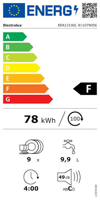 Vgr. pomivalni stroj Electrolux EEA12100L, 45 cm, Air Dry
