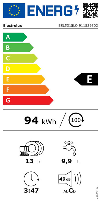 Vgr. pomivalni stroj Electrolux ESL5315LO, 60 cm, inverter