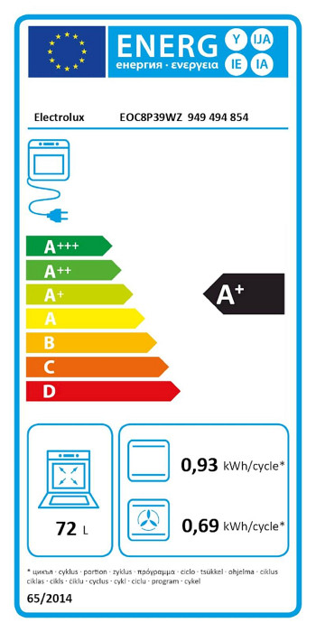 Vgradna pečica Electrolux EOC8P39WZ, piroliza, WiFi, parna 25%