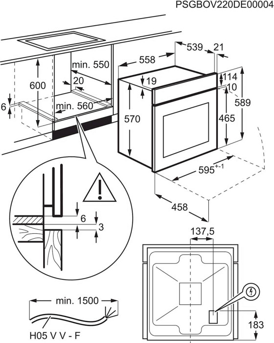 Vgradna pečica Electrolux EOF3H50BK, črna